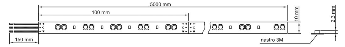 Strip SL120 24V 16W 2700K - 6000K IP 20 5m