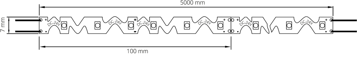Strip Wavy WL60 24V 12W IP65 5m